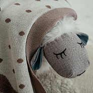 ПВ-37 Плед вязаный «Зая». Шоколад