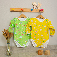 №Д-14 Боди на кнопках с длинным рукавом, ткань интерлок