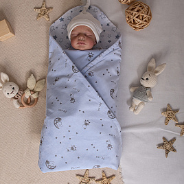 Плед детский  "Звездный" арт.0873 голубой