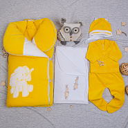 Комплект на выписку №172 "Улыбка"  Ярко-желтый