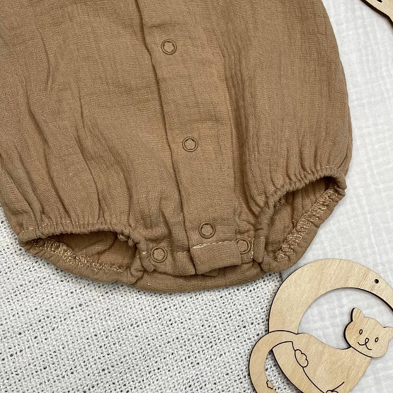 Д-38 Боди муслин, на кнопках, шоколад