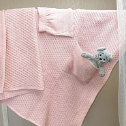 ПВ-32 Плед детский с шапкой "Кармашек", вязаный.