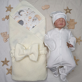 Арт. 450 Комплект на выписку "Звездное небо", молочный