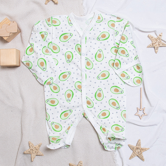 М-519 Комбинезон-слип на кнопках, "Авокадо"