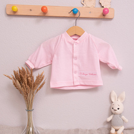 Ф-57 Кофточка детская для девочек, дл.рукав, кулирка пенье, розовый 