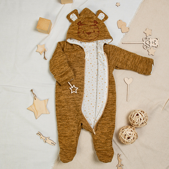 Комбинезон на молнии с вышивкой "Тигр" арт.М-505