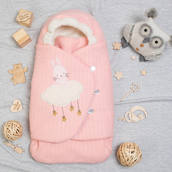 №11-156 Конверт прогулочный на пуговицах, персик