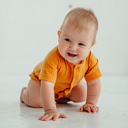 Д-38 Боди муслин, на кнопках, горчица