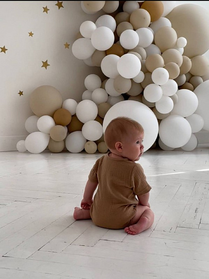 Д-38 Боди муслин, на кнопках, шоколад