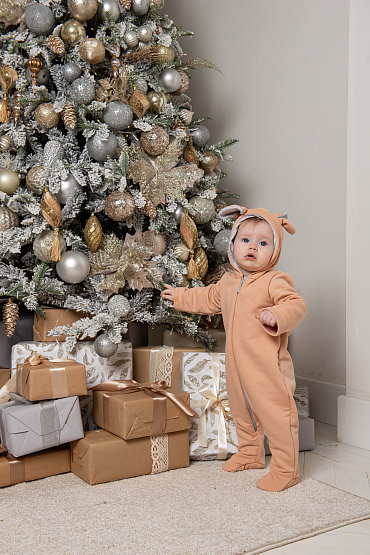 М-517 Комбинезон детский "Ушастик" персик