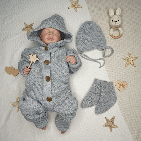 455 Комплект на выписку «Пчелка» серый деми, зима