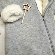 Комбинезон детский на молнии арт.М-468 серо-молочный