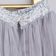 №0838 Платье для девочки "Одри", серебро