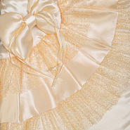 №170 Комплект-конверт на выписку для новорожденного "МАРКИЗА", молочный