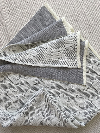 ПВ-31 Плед вязаный "Царский", серый