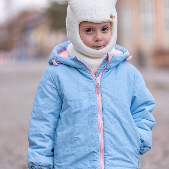 Шапка-шлем дет. "Ушки", для девочки 2-5 лет арт.Б-290