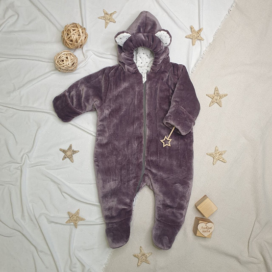 №11-412 Комбинезон детский «Плюшевый Мишка» , баклажан