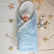 Плед детский "Пушистик" № 0871 голубой