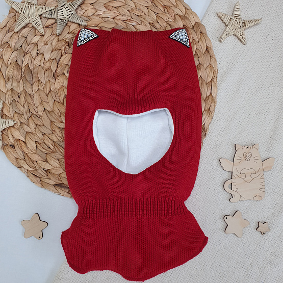 Шапка-шлем дет. "Ушки", для девочки 2-5 лет арт.Б-291