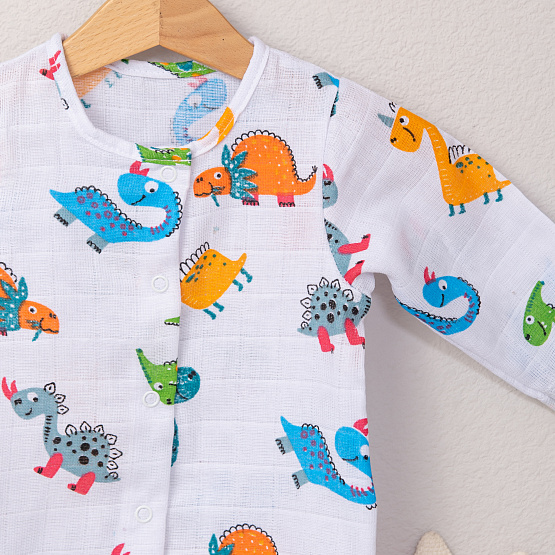 М-512 Комбинезон-слип из муслина, "Дино"