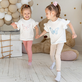 Т-105 Штаны для девочек бежевые