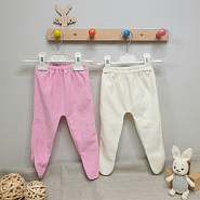 Ползунки велюровые арт.Т-30 для девочки, молочный