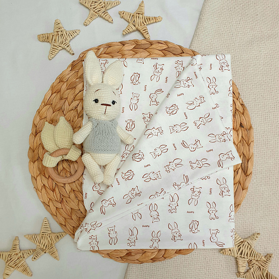 Пелёнка трикотажная 120х90см (кулирка принт.) арт.0306