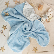 Плед детский "Пушистик" № 0871 голубой