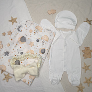 Арт. 450 Комплект на выписку "Звездное небо", молочный