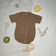 Д-38 Боди муслин, на кнопках, шоколад