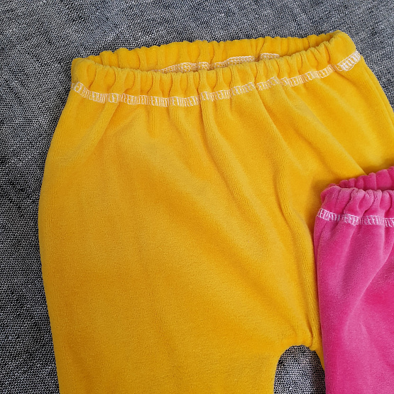 Ползунки велюровые арт.Т-30 для девочки, молочный