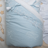 комплект на выписку "Лесная сказка" голубой арт.157