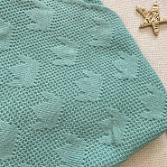 ПВ-31 Плед вязаный "Царский", зеленый