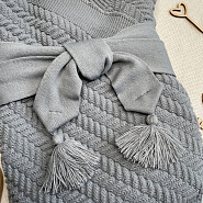 Арт. 464 Вязаный комплект на выписку, серый