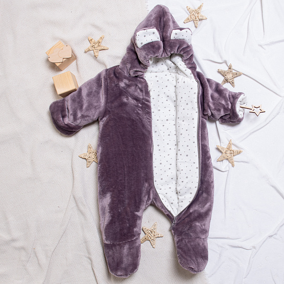 №11-412 Комбинезон детский «Плюшевый Мишка» , баклажан