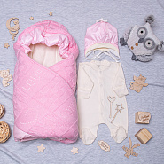 Комплект на выписку Snow Flakes №235 розовый