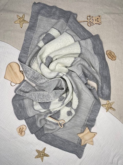 ПВ-34 Плед вязаный "Мишутка"