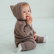 М-524 Вязаный комбинезон "Гномик". Шоколад