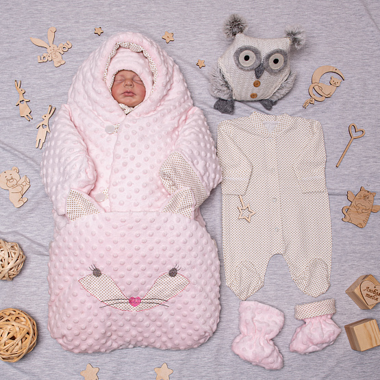 №11-150 Конверт прогулочный "Friends" розовый