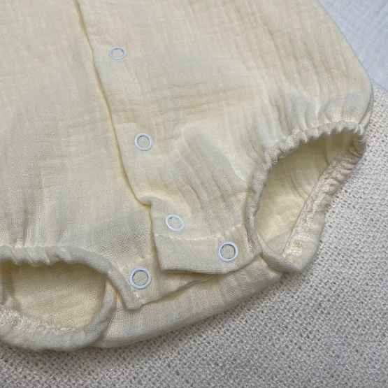 Д-38 Боди муслин, на кнопках, молочный