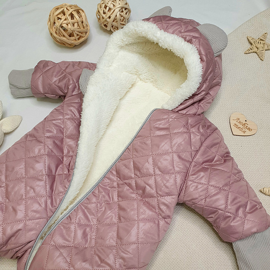 Комбинезон утеплённый "Еврозима" арт.11-410, пудровый