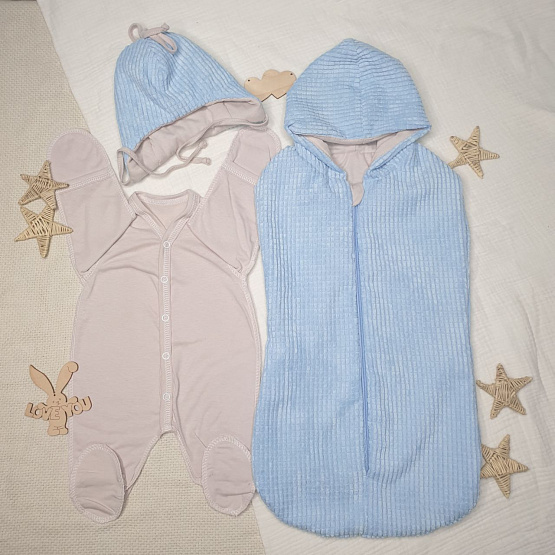 453 Комплект на выписку "Встреча", голубой