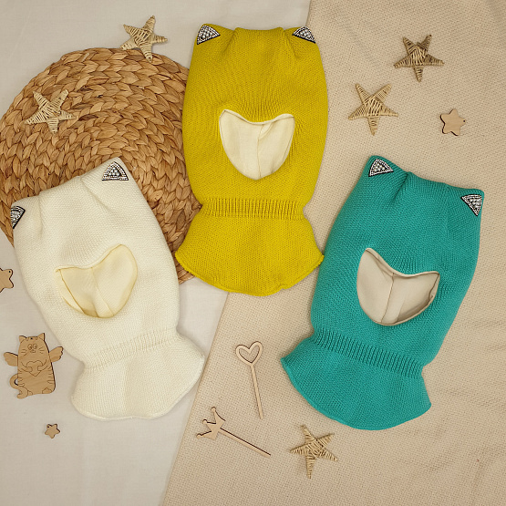 Шапка-шлем дет. "Ушки", для девочки 2-5 лет арт.Б-291