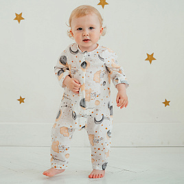 М-512 Комбинезон-слип из муслина "Звездное небо"