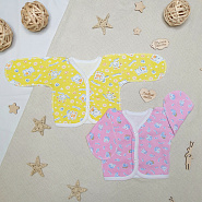 Р-105 Распашонка с зашитыми ручками, на пуговицах, рост 62, футер