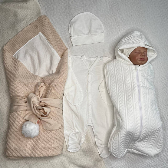 Арт 466 Комплект на выписку "Летнее Чудо " бежевый