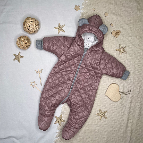 Комбинезон прогулочный утеплённый "Caramel", розовый арт.11-407