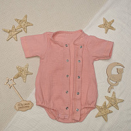 Д-38 Боди муслин, на кнопках, пудра