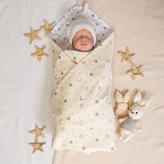 Плед детский "Звездный" арт.0873 молочный