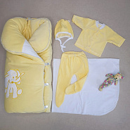 Комплект на выписку №172  "Улыбка" светло-желтый